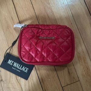 MZ Wallace Apple Red Quilted Pouch